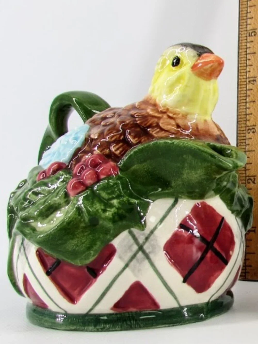 VTG Noritake Royal Hunt Pheasant Creamer & Sugar Bowl w/ Lid Tartan Plaid 3930